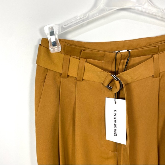 NWT Elizabeth and James Pleated High Rise Belted Pants Size 2 - Picture 8 of 13